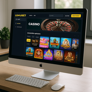 Lunubet - Desktop Platform Design - Letisztult magyar kaszinó felület